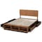Baxton Studio Vita Ash Walnut Wood 4-Drawer Queen Size Platform Storage Bed 173-9429-10669 - alternate 7